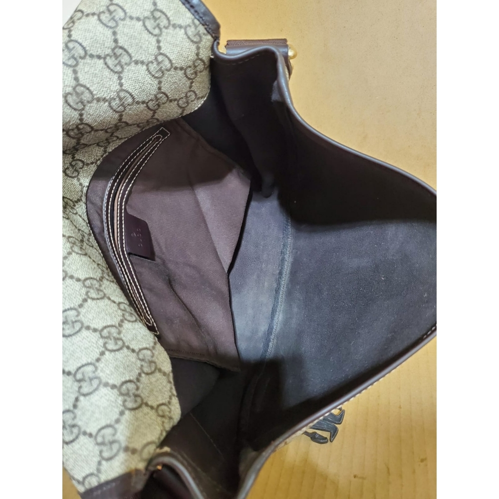 Gucci GG Plus Monogram Double Buckle Flap Messenger Bag - Picture 11 of 11